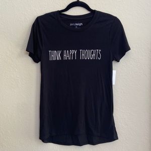 Women’s Large Rae Dunn Style Short Sleeve T-shirt black and white Jerryleigh